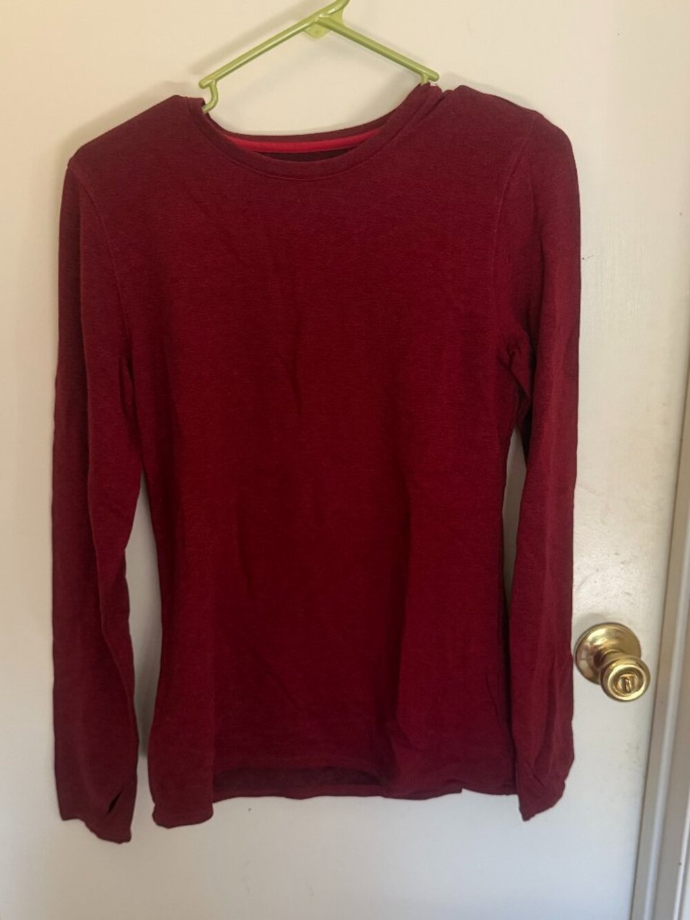 Cuddl Duds Burgundy Top W M